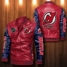 Load image into Gallery viewer, New Jersey Devils Casual Leather Jacket