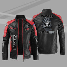 Load image into Gallery viewer, Las Vegas Raiders Leather Jacket