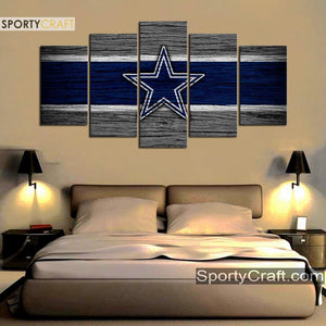 Dallas Cowboys Wooden Look Wall Canvas 1
