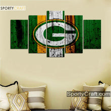 Load image into Gallery viewer, Green Bay Packers Rough Sign Wall Canvas 1