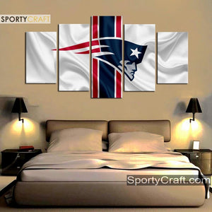 New England Patriots Fabric Flag Wall Canvas 1