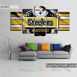 Pittsburgh Steelers Fabric Wall Art Canvas
