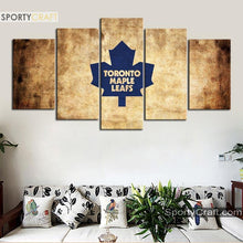 Load image into Gallery viewer, Toronto Maple Leafs Burned 5 Pieces Painting Canvas 1