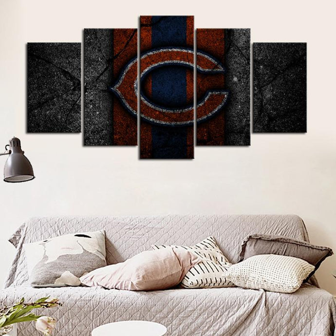 Chicago Bears Rock Style Wall Canvas 1