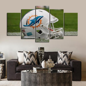 Miami Dolphins Helmet Look Canvas