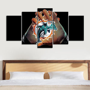 Miami Dolphins Gloves Look Canvas