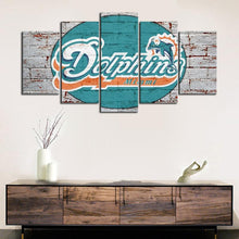 Load image into Gallery viewer, Miami Dolphins Rough Wall Canvas