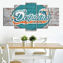 Load image into Gallery viewer, Miami Dolphins Rough Wall Canvas