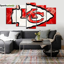 Load image into Gallery viewer, Kansas City Chiefs Paint Splash Wall Canvas 1
