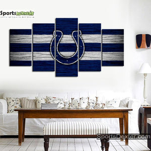 Indianapolis Colts Wooden Look Wall Canvas 1