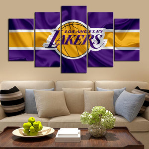 Los Angeles Lakers Flag Look Canvas