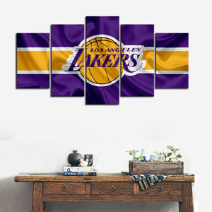 Los Angeles Lakers Flag Look Canvas