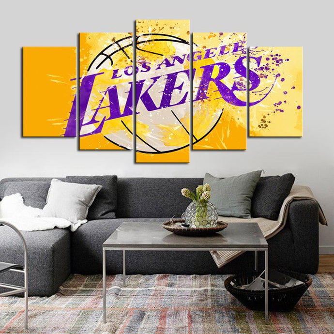 Los Angeles Lakers Paint Splash Canvas