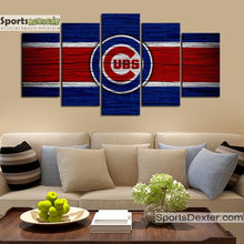 Load image into Gallery viewer, Chicago Cubs Wooden Look Canvas