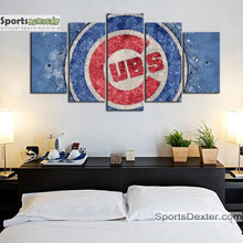 Load image into Gallery viewer, Chicago Cubs Diamond Cut Wall Canvas