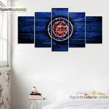 Load image into Gallery viewer, Chicago Cubs Wooden Rock Canvas