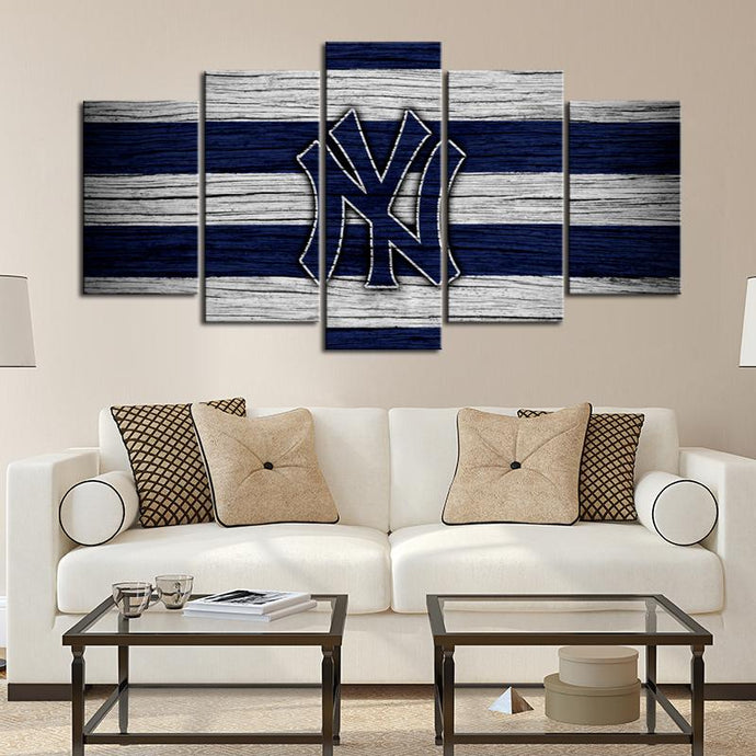 New York Yankees Wooden Look Canvas