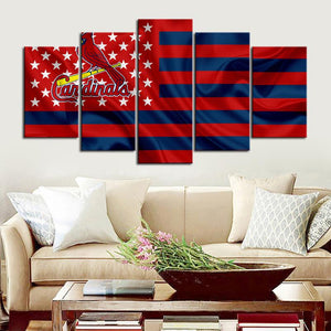 St. Louis Cardinals American Flag Canvas
