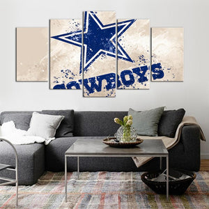 Dallas Cowboys Paint Splash 5 Pieces Painting Canvas