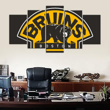 Load image into Gallery viewer, Boston Bruins Brown 5 Pieces Wall Painting Canvas