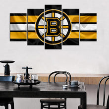 Load image into Gallery viewer, Boston Bruins Fabric Flag Cheering 5 Pieces Wall Painting Canvas