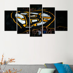 Boston Bruins Big Flag Cheering Canvas