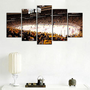 Boston Bruins Stadium 5 Pieces Painting Canvas
