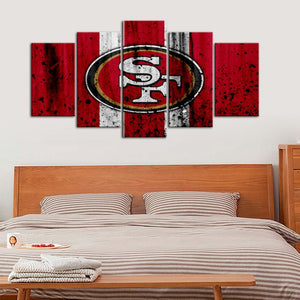 San Francisco 49ers Rough Look Wall Canvas 1