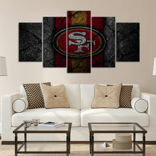 Load image into Gallery viewer, San Francisco 49ers Rock Style 5 Pieces Wall Painting Canvas 