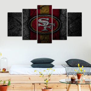 San Francisco 49ers Rock Style Wall Canvas 1
