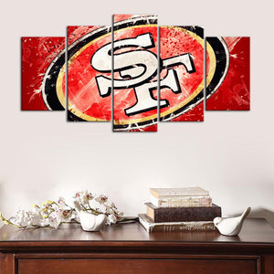 San Francisco 49ers Paint Splash Wall Canvas 1