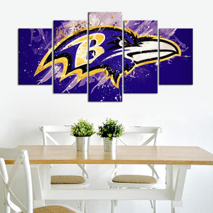 Baltimore Ravens Paint Splash Wall Canvas 1