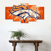 Load image into Gallery viewer, Denver Broncos Paint Splash Canvas