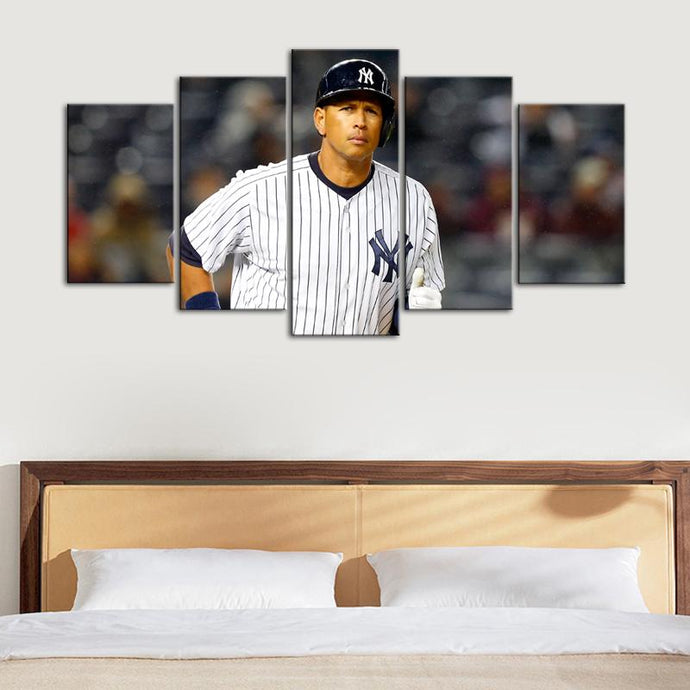 Alex Rodriguez New York Yankees Canvas 5 Pieces Wall Painting Canvas