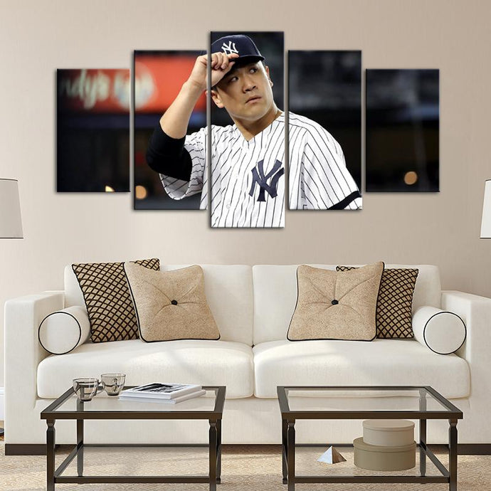 Masahiro Tanaka New York Yankees Canvas 5 Pieces Wall Painting Canvas