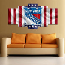 Load image into Gallery viewer, New York Rangers American Flag Wall Canvas