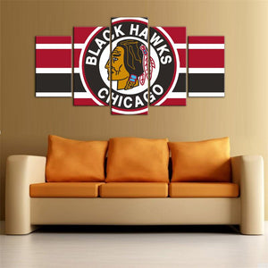 Chicago Blackhawks Stripes Look Canvas