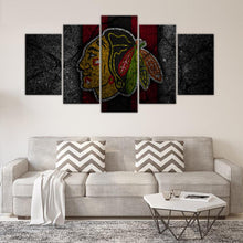 Load image into Gallery viewer, Chicago Blackhawks Rock Style 5 Pieces Wall Art Painting Canvas