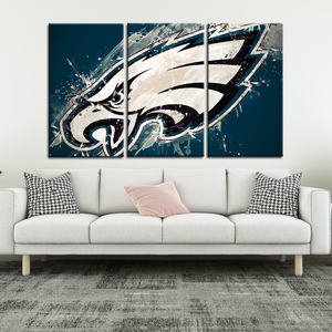 Philadelphia Eagles Paint Splash Look Wall Canvas 2