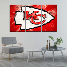 Load image into Gallery viewer, Kansas City Chiefs Paint Splash Wall Canvas 2