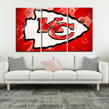 Load image into Gallery viewer, Kansas City Chiefs Paint Splash Wall Canvas 2