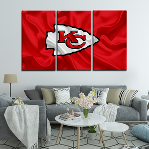 Kansas City Chiefs Flag Look Wall Canvas 2