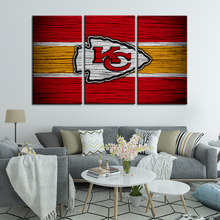 Load image into Gallery viewer, Kansas City Chiefs Wooden Look Wall Canvas 2