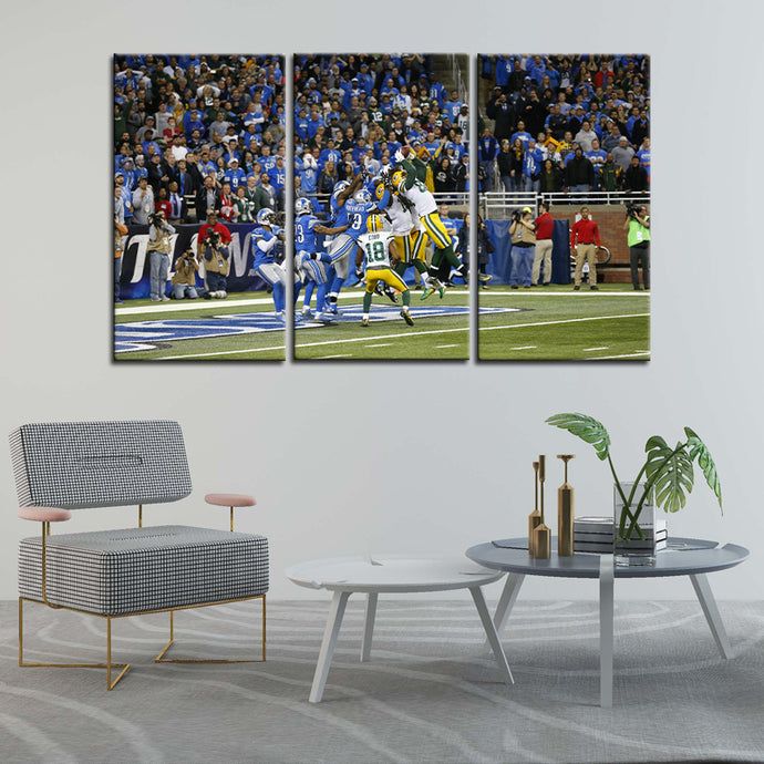 Green Bay Packers Miracle in Motown Wall Canvas