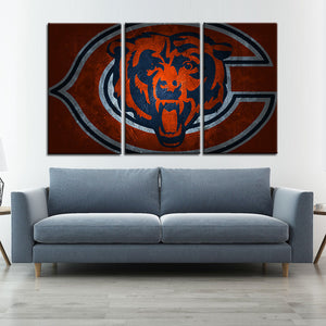 Chicago Bears Stone Look Wall Canvas