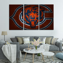 Load image into Gallery viewer, Chicago Bears Stone Look Wall Canvas