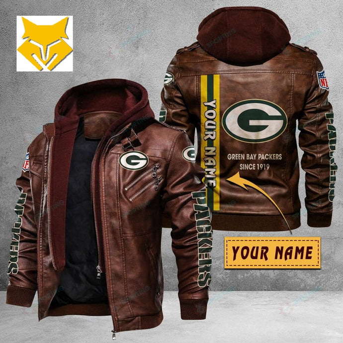 Green Bay Packers Casual Leather Jacket