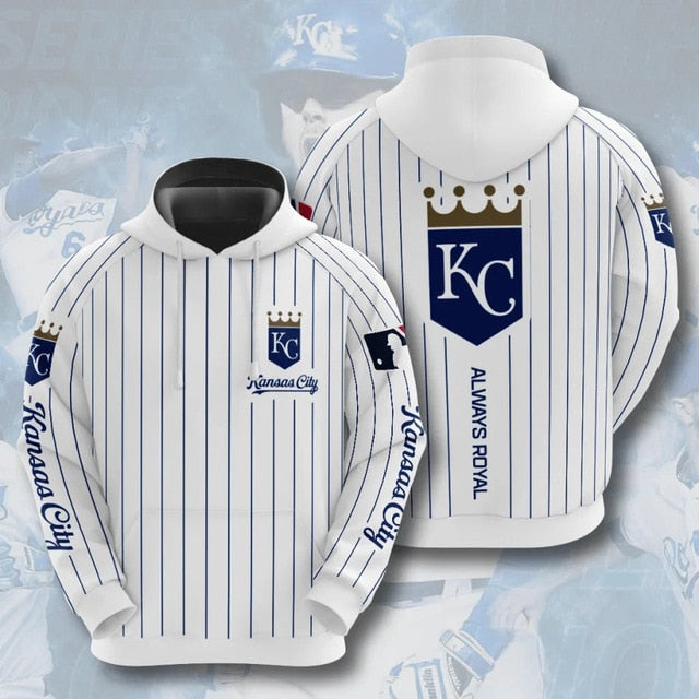 Kansas City Royals Striped Casual Hoodie