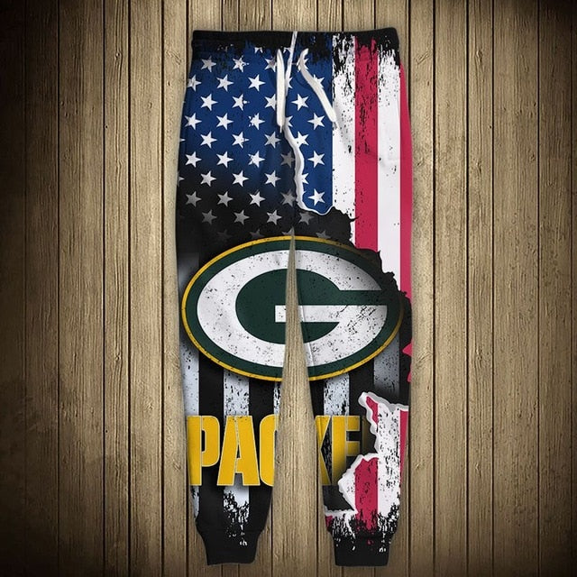 Green Bay Packers American Flag Sweatpants