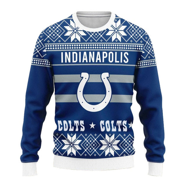 Indianapolis Colts Snowflake Christmas Pullover